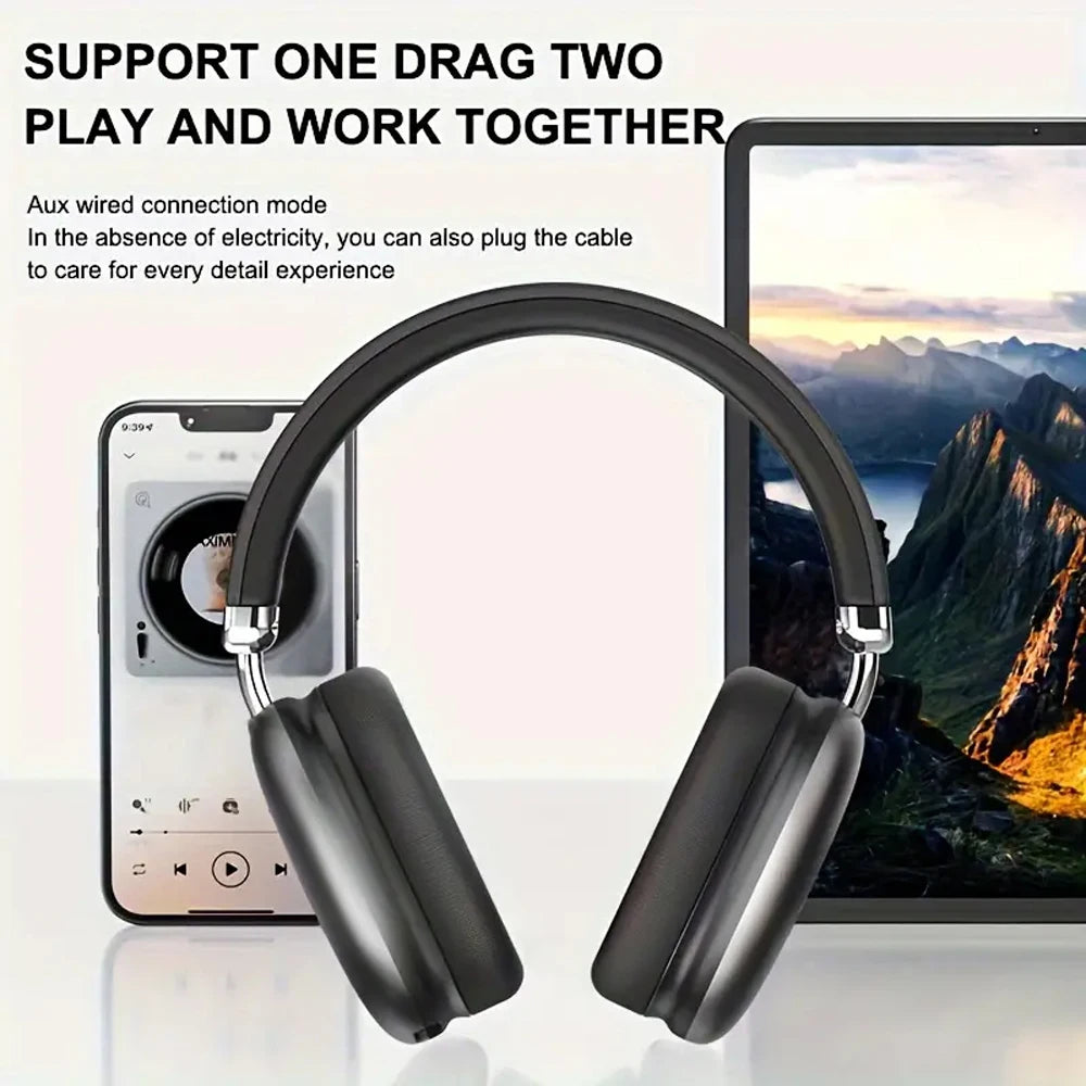 Casque Bluetooth Sans Fil Pliable – Son Stéréo et Basse
