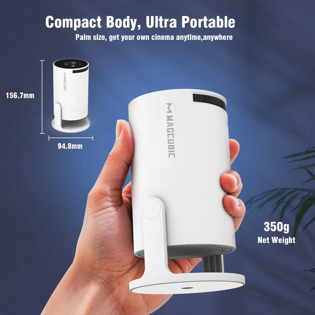 Projecteur Portable LED 720p Android 14 Wi-Fi 6