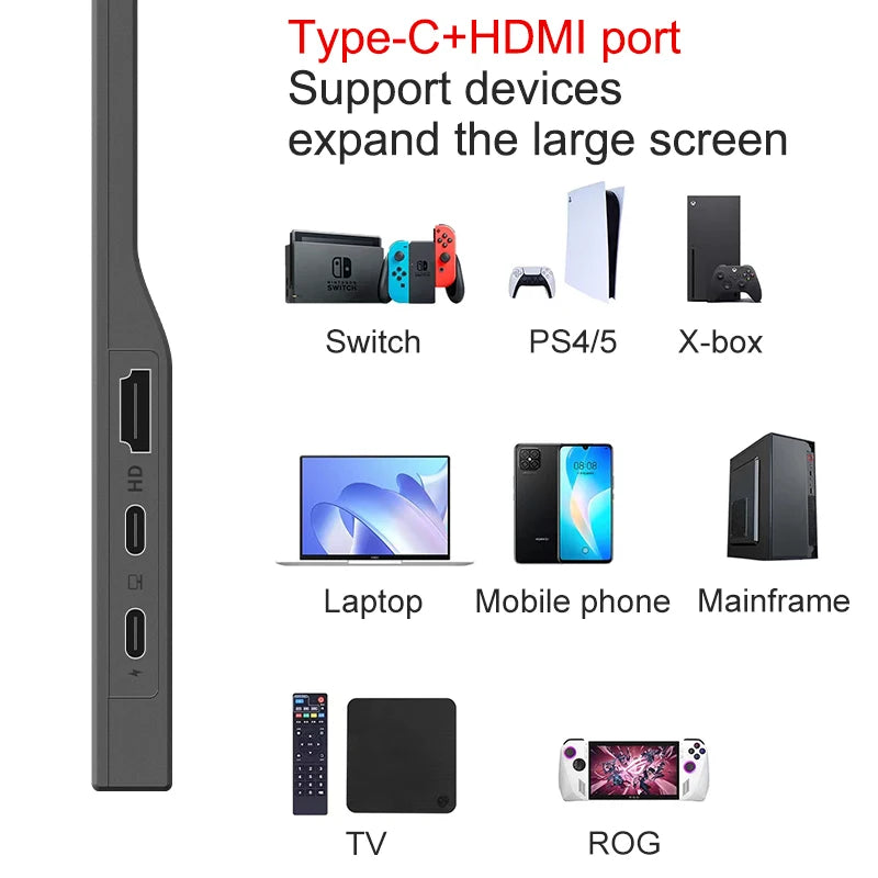 Moniteur Portable 15,6" Full HD IPS – Écran Secondaire